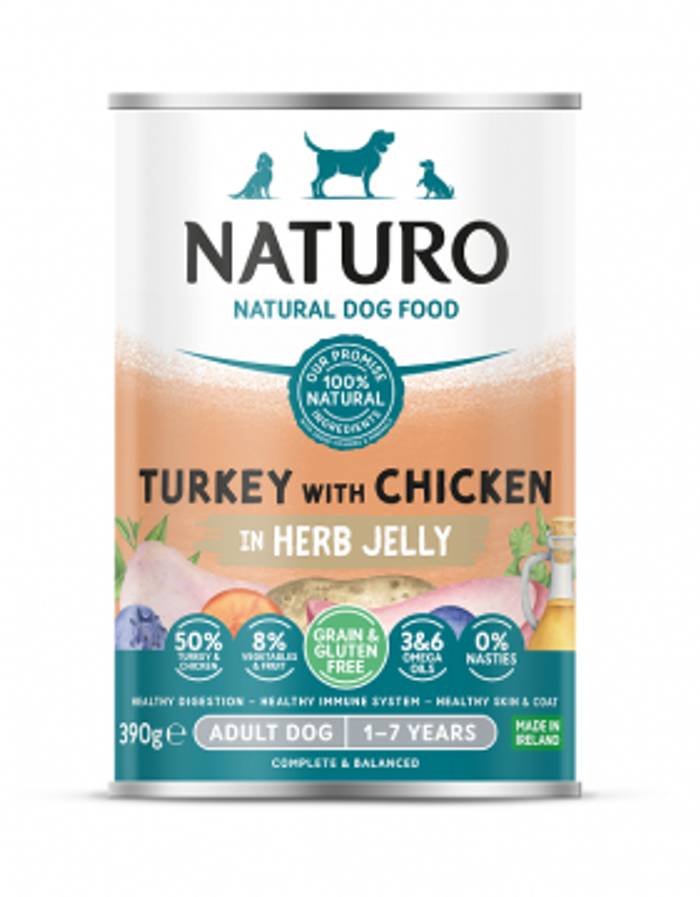 Naturo uGI TROFI SKuLOu Grain Free me Glopoula, Laxanika kai Frouta 390gr
